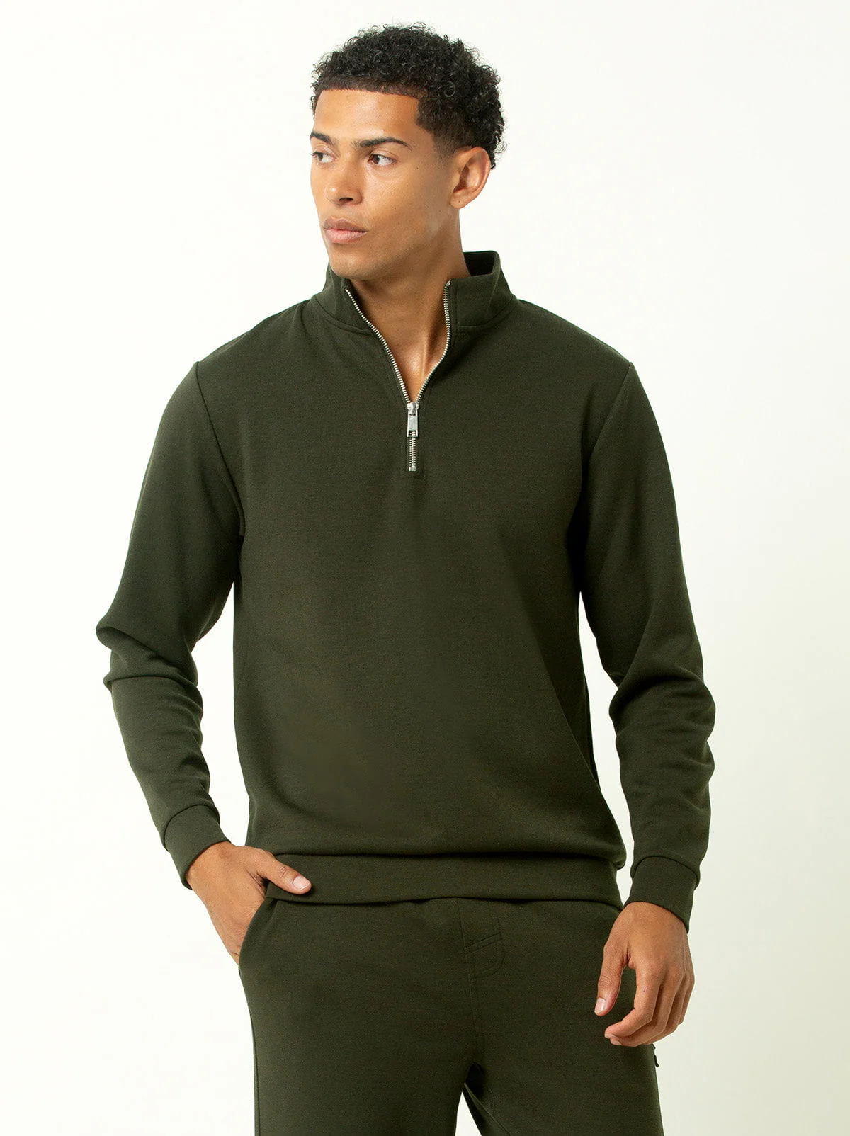 Single Stitch Classic 1/4 Zip Sweatshirt - Image 6
