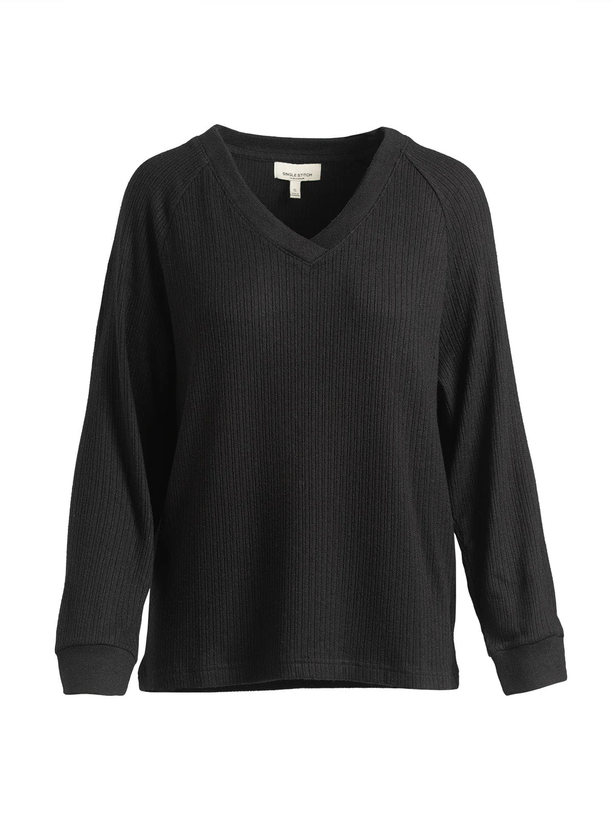 Single Stitch Classic Ribbed V-Neck Sweater - Image 10