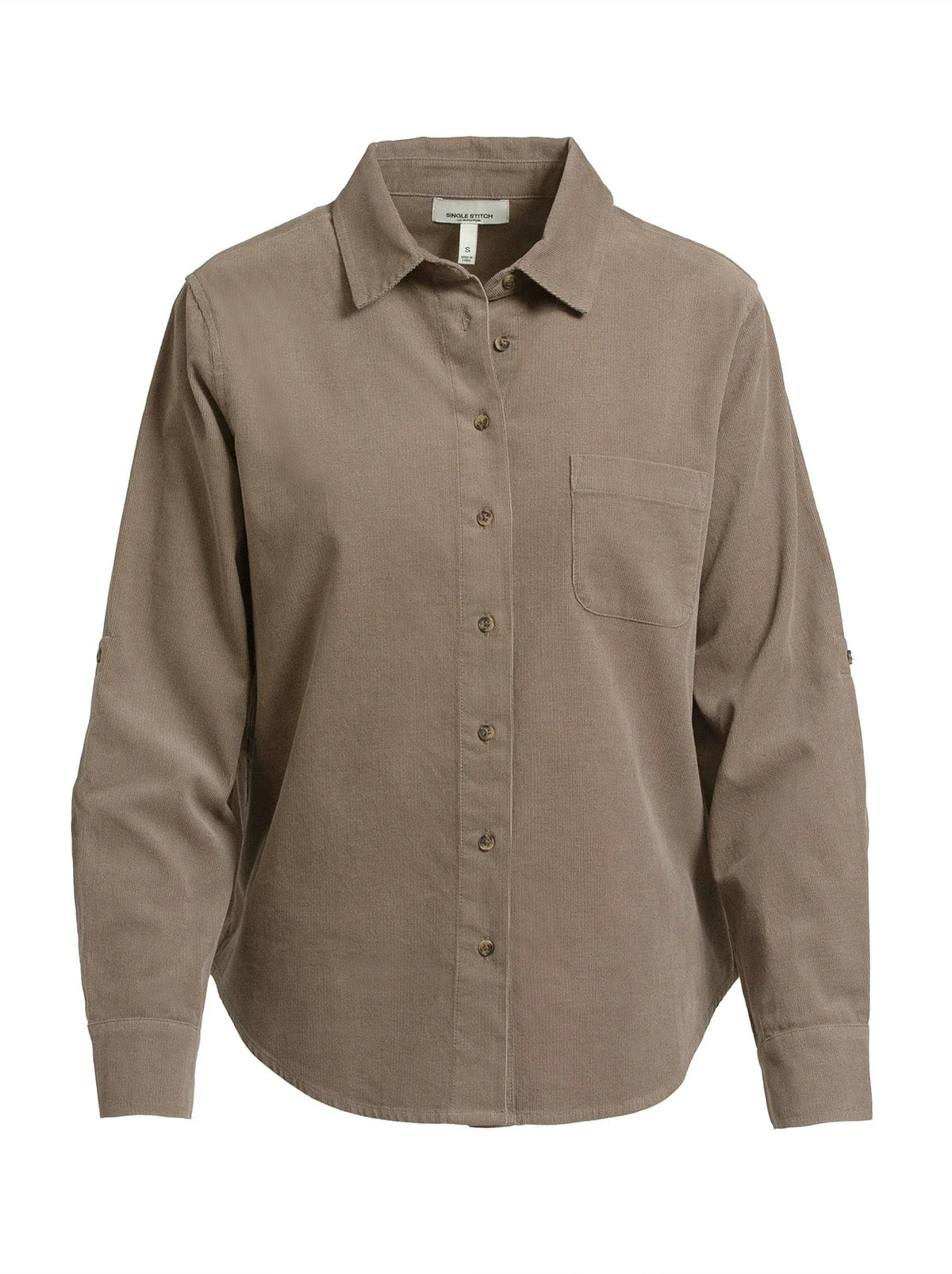 Single Stitch Corduroy Button-Up Shirt - Image 11