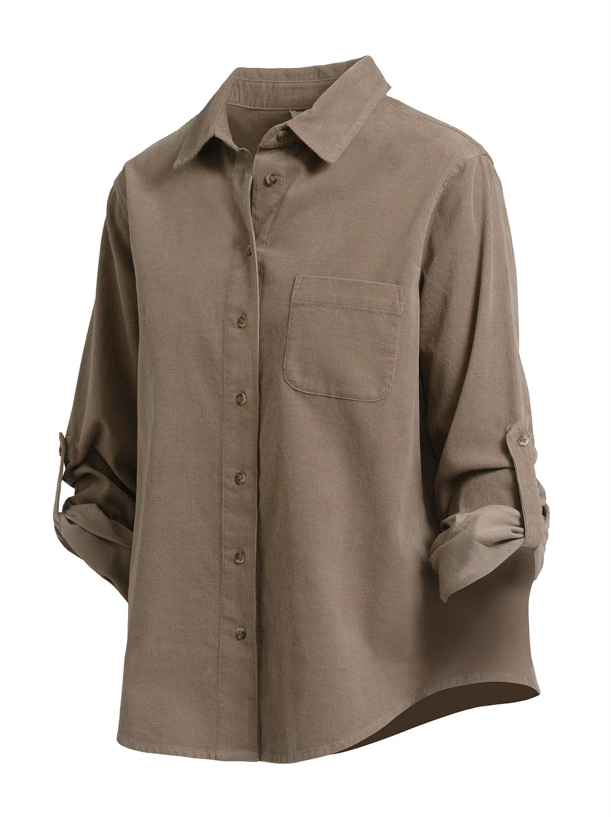 Single Stitch Corduroy Button-Up Shirt - Image 12