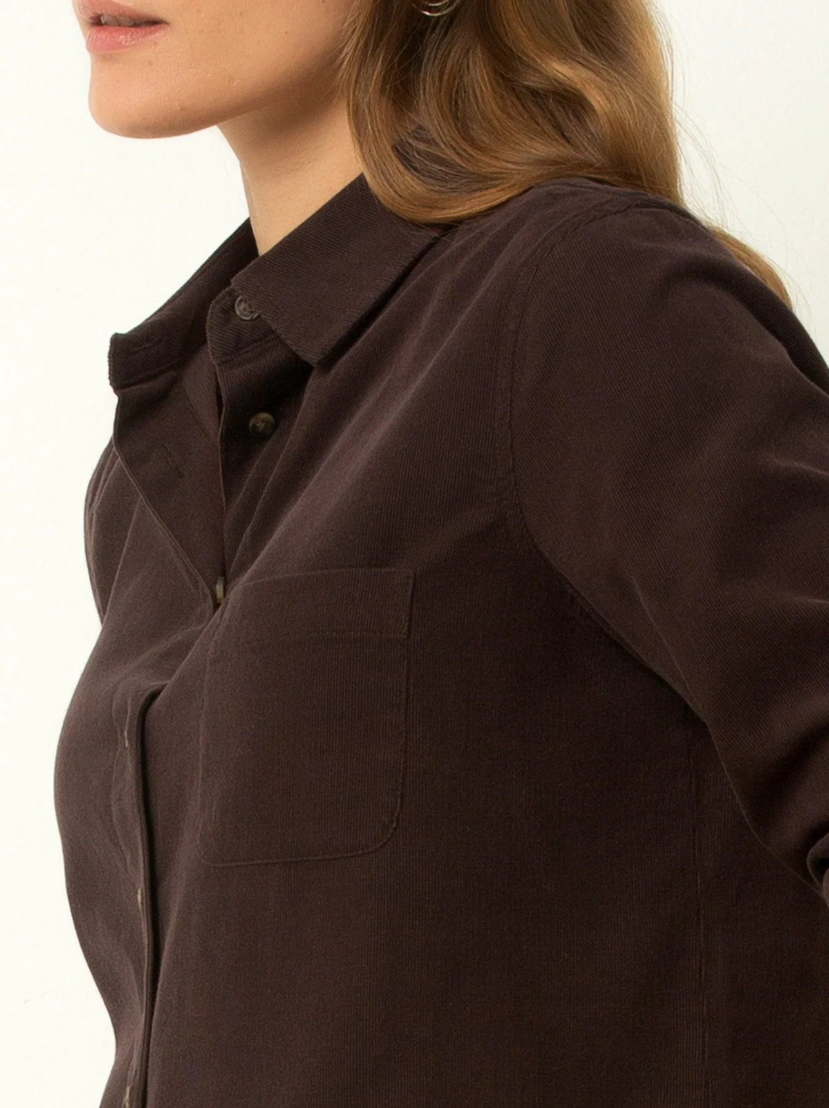 Single Stitch Corduroy Button-Up Shirt - Image 4