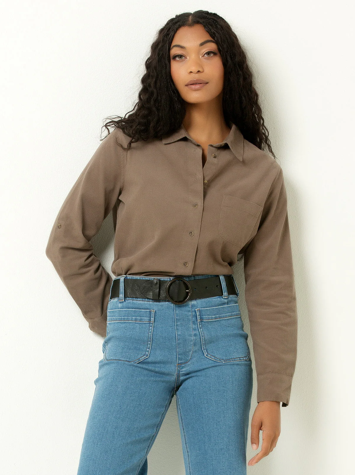 Single Stitch Corduroy Button-Up Shirt - Image 7
