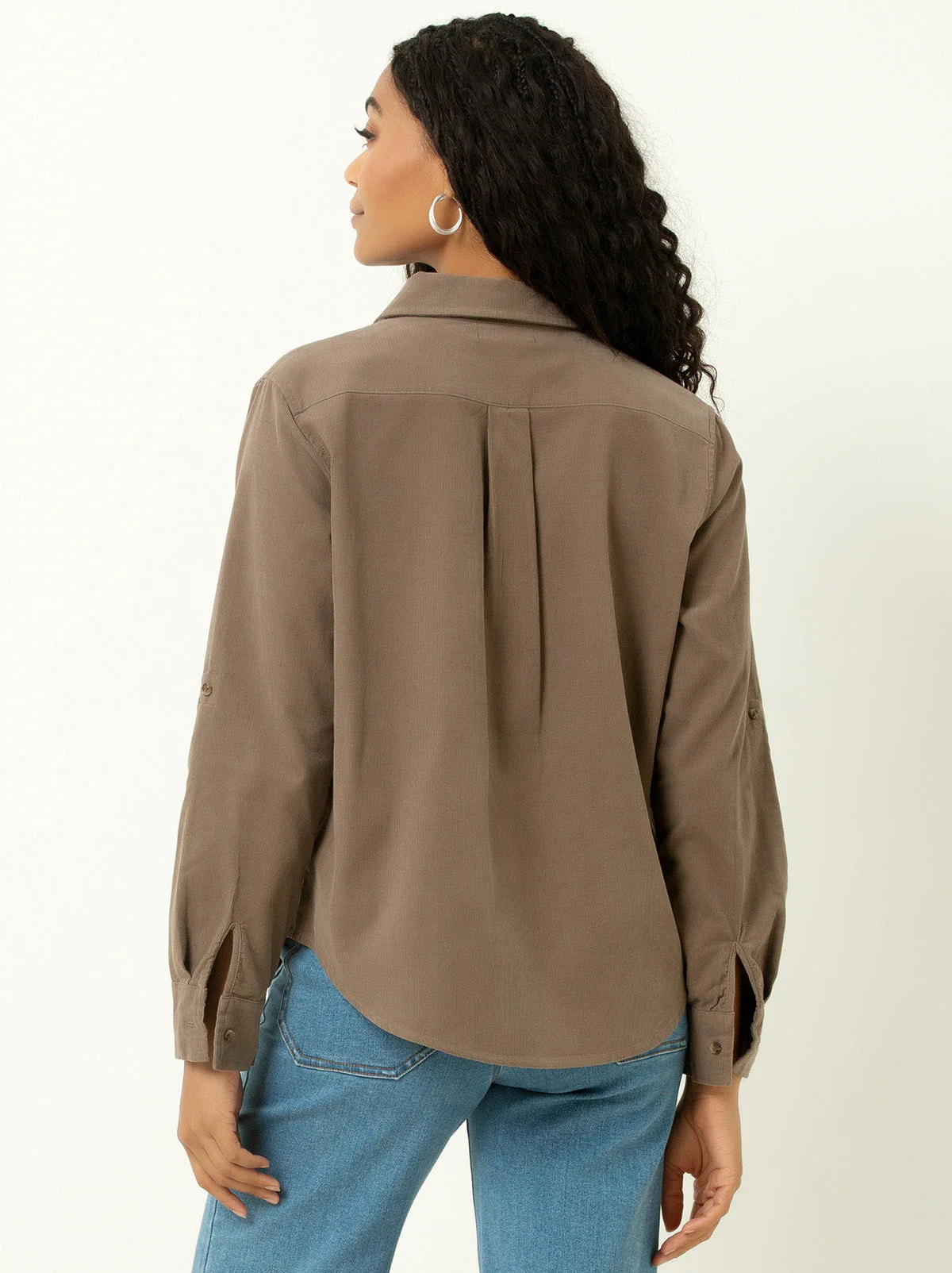 Single Stitch Corduroy Button-Up Shirt - Image 8