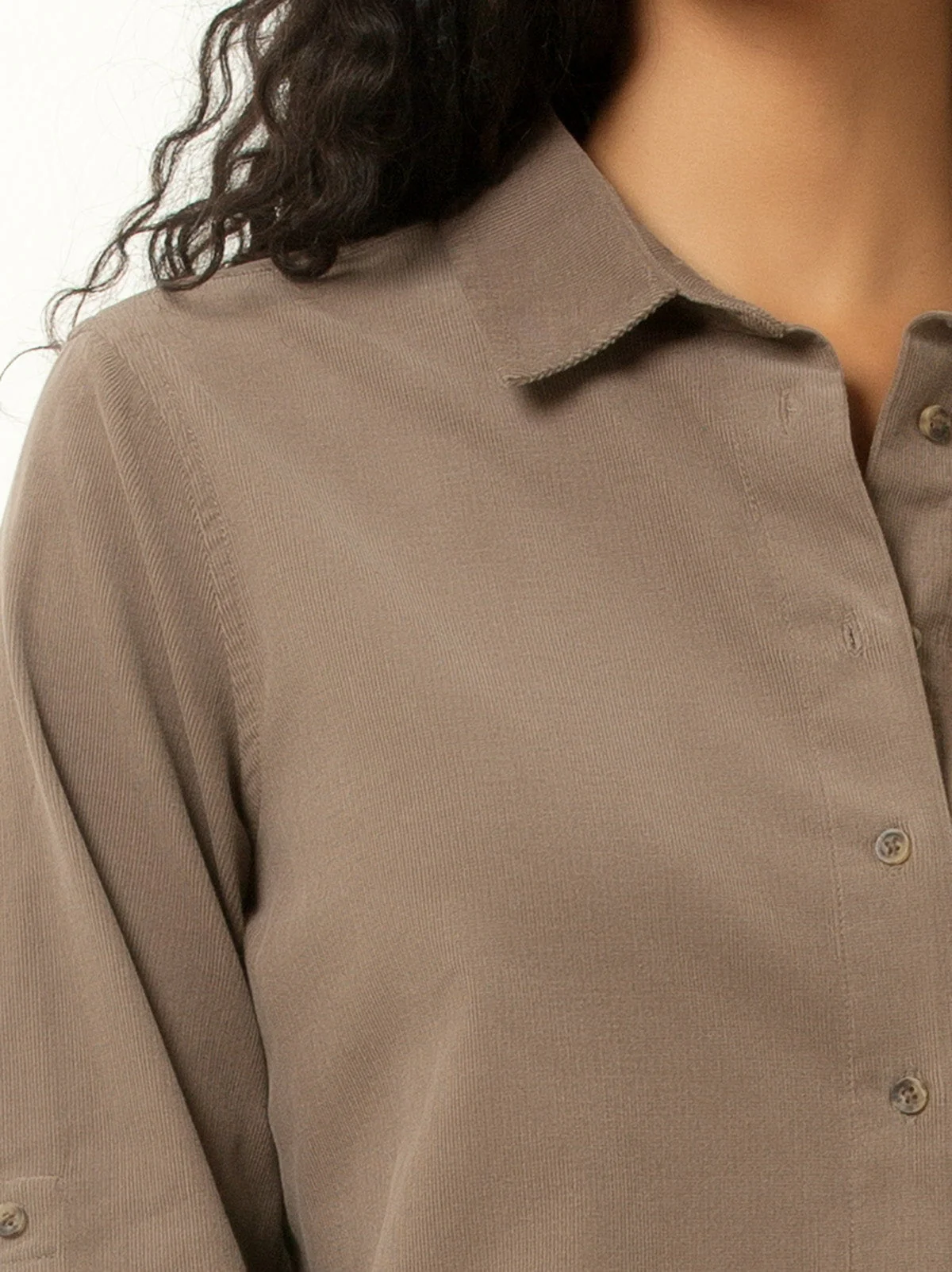 Single Stitch Corduroy Button-Up Shirt - Image 9