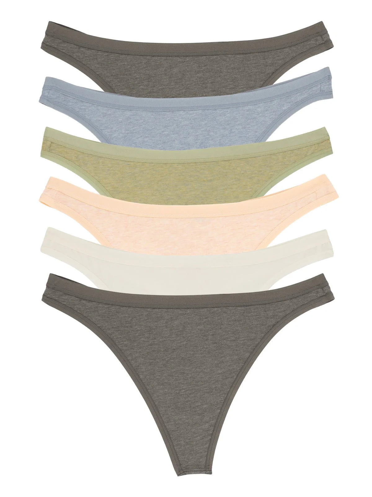 Organic Cotton Stretch Thong 6-Pack - Image 12