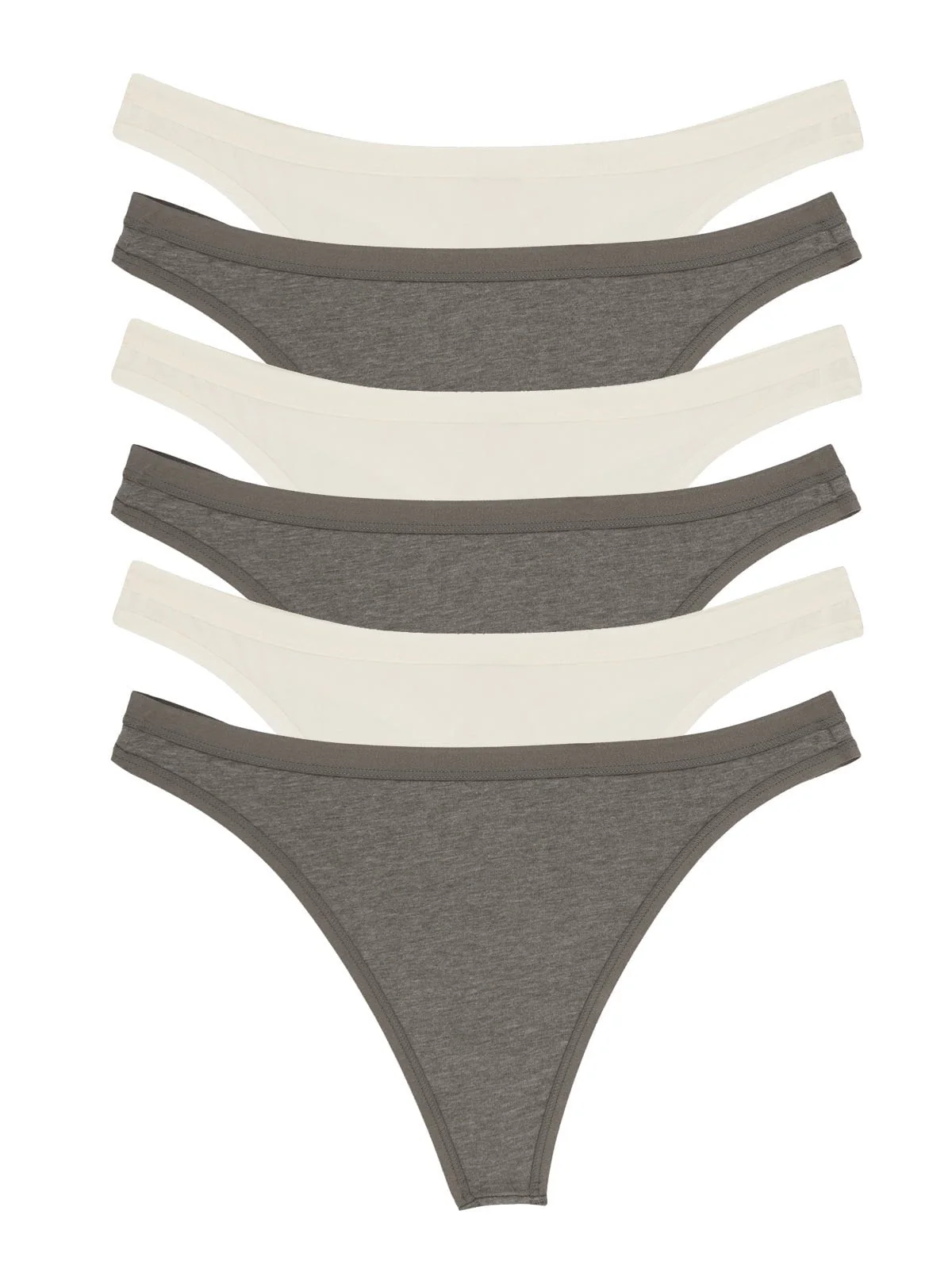 Organic Cotton Stretch Thong 6-Pack - Image 15