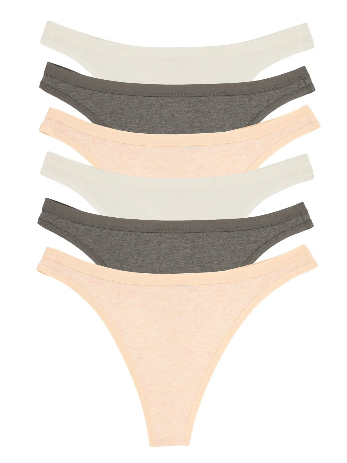 Organic Cotton Stretch Thong 6-Pack - Image 24