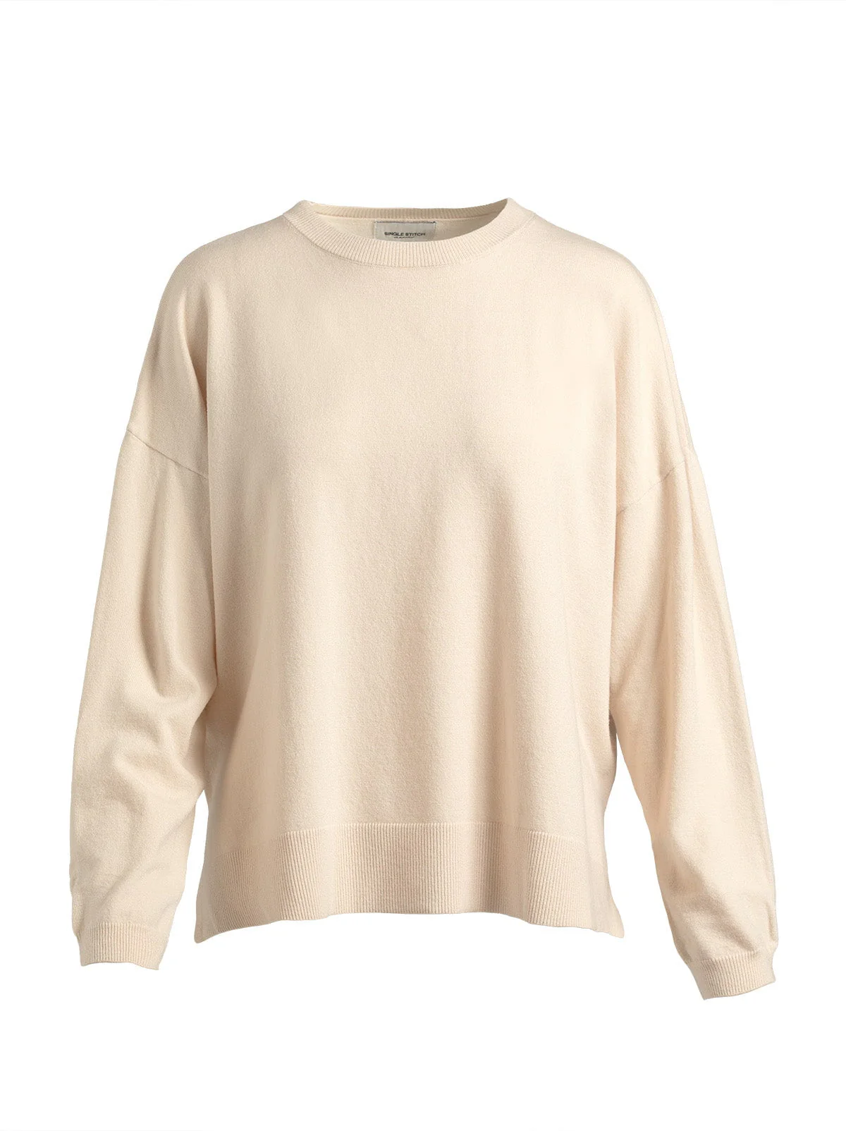 Single Stitch Relaxed Crew Neck Sweater - Image 4