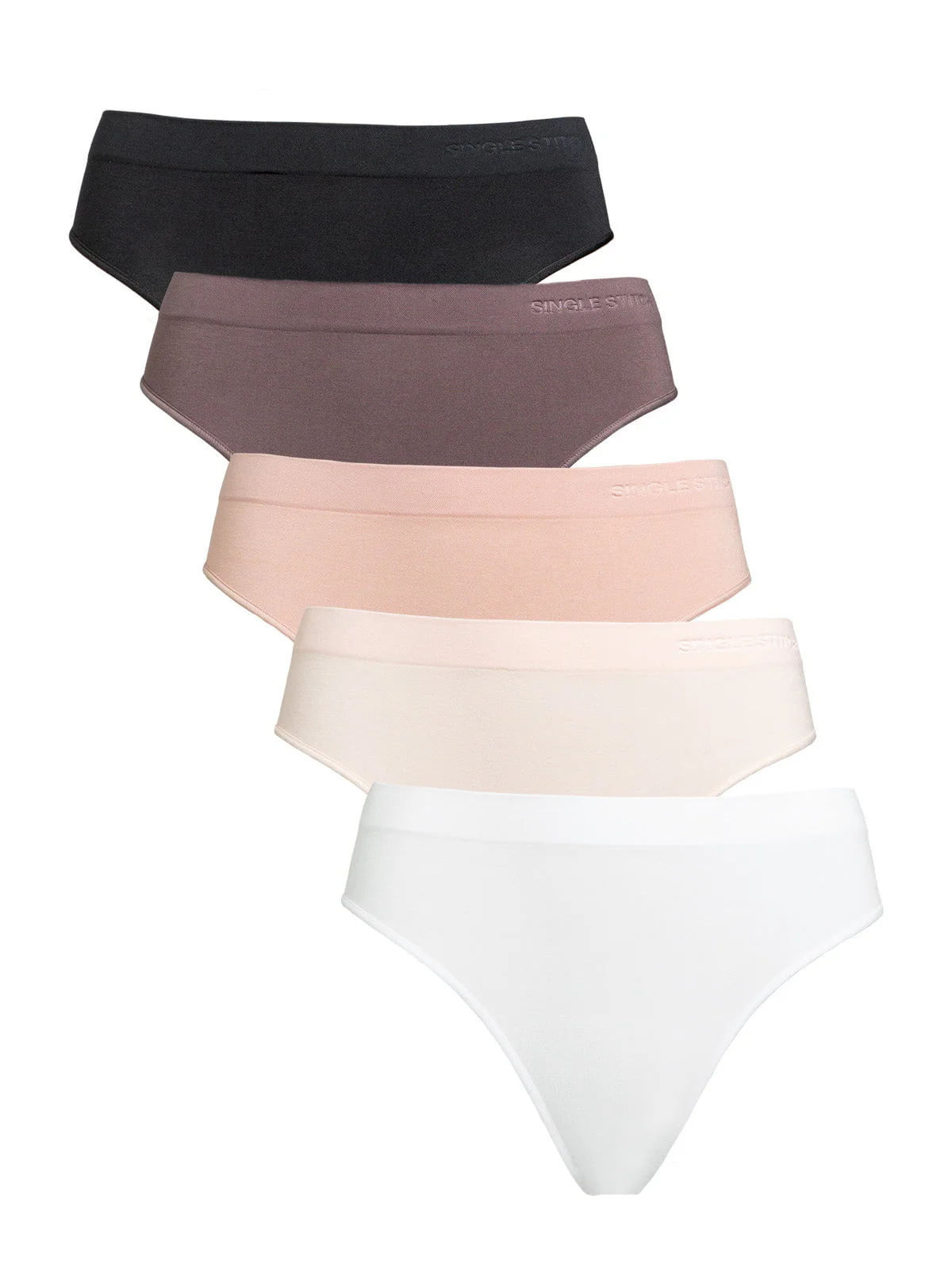 Single Stitch Seamless Modal Blend Thong 5-Pack - Image 4