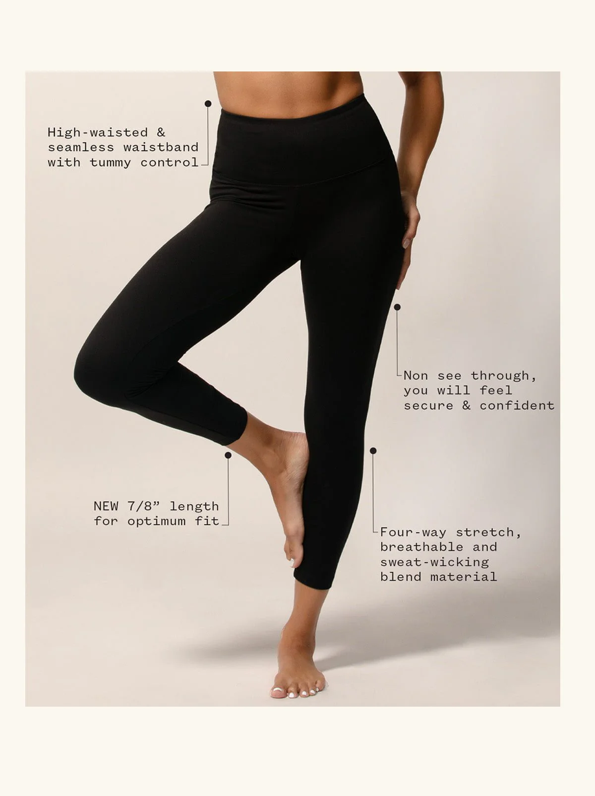 Shapebooster™ High Waisted Ankle Length Legging - Image 4