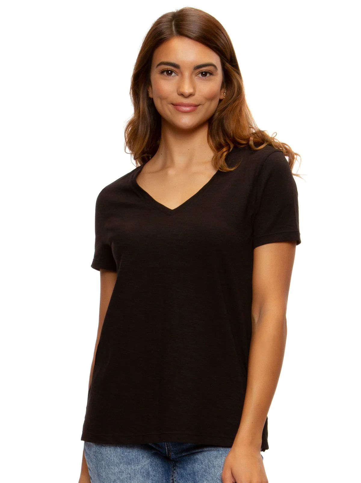 Slub Jersey V-Neck T-Shirt - Image 3