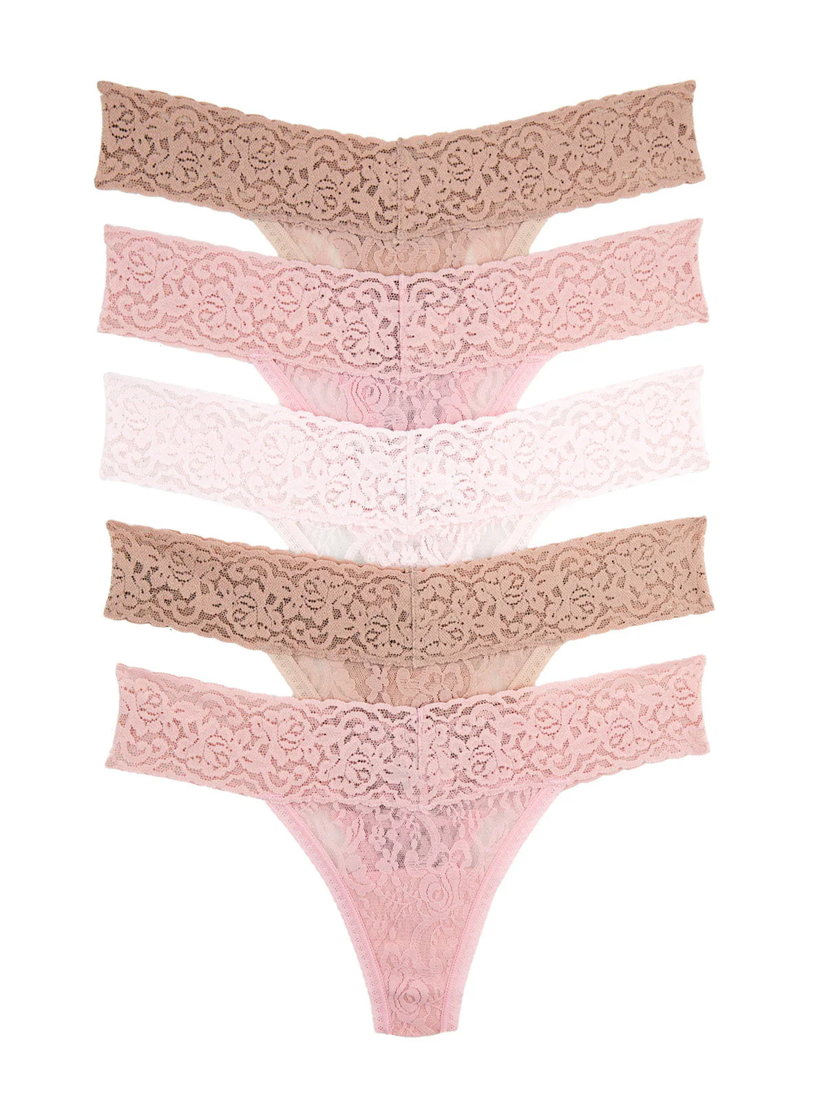 Signature Stretch Lace Low Rise Thong 5-Pack - Image 18