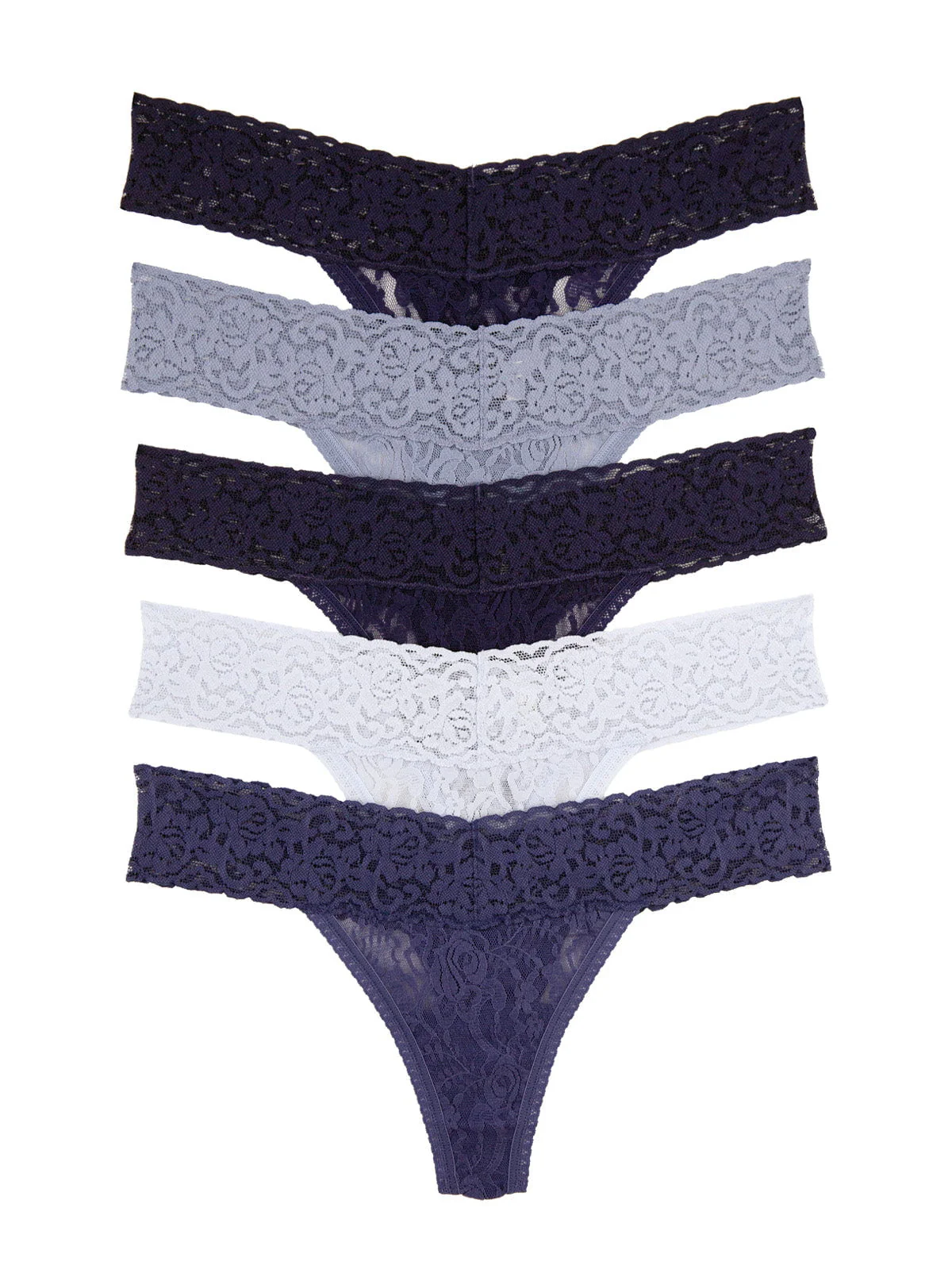 Signature Stretch Lace Low Rise Thong 5-Pack - Image 40