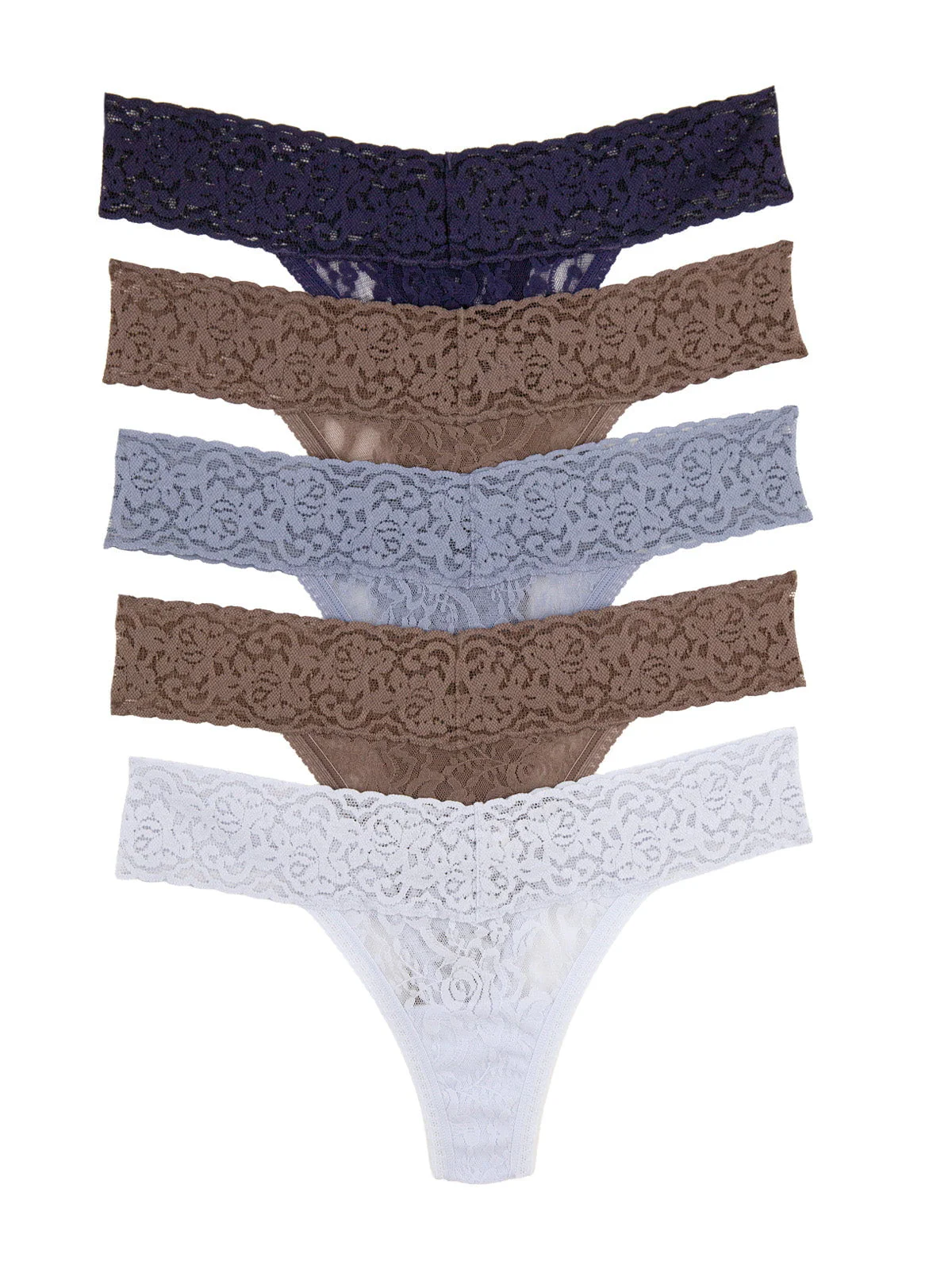 Signature Stretch Lace Low Rise Thong 5-Pack - Image 44
