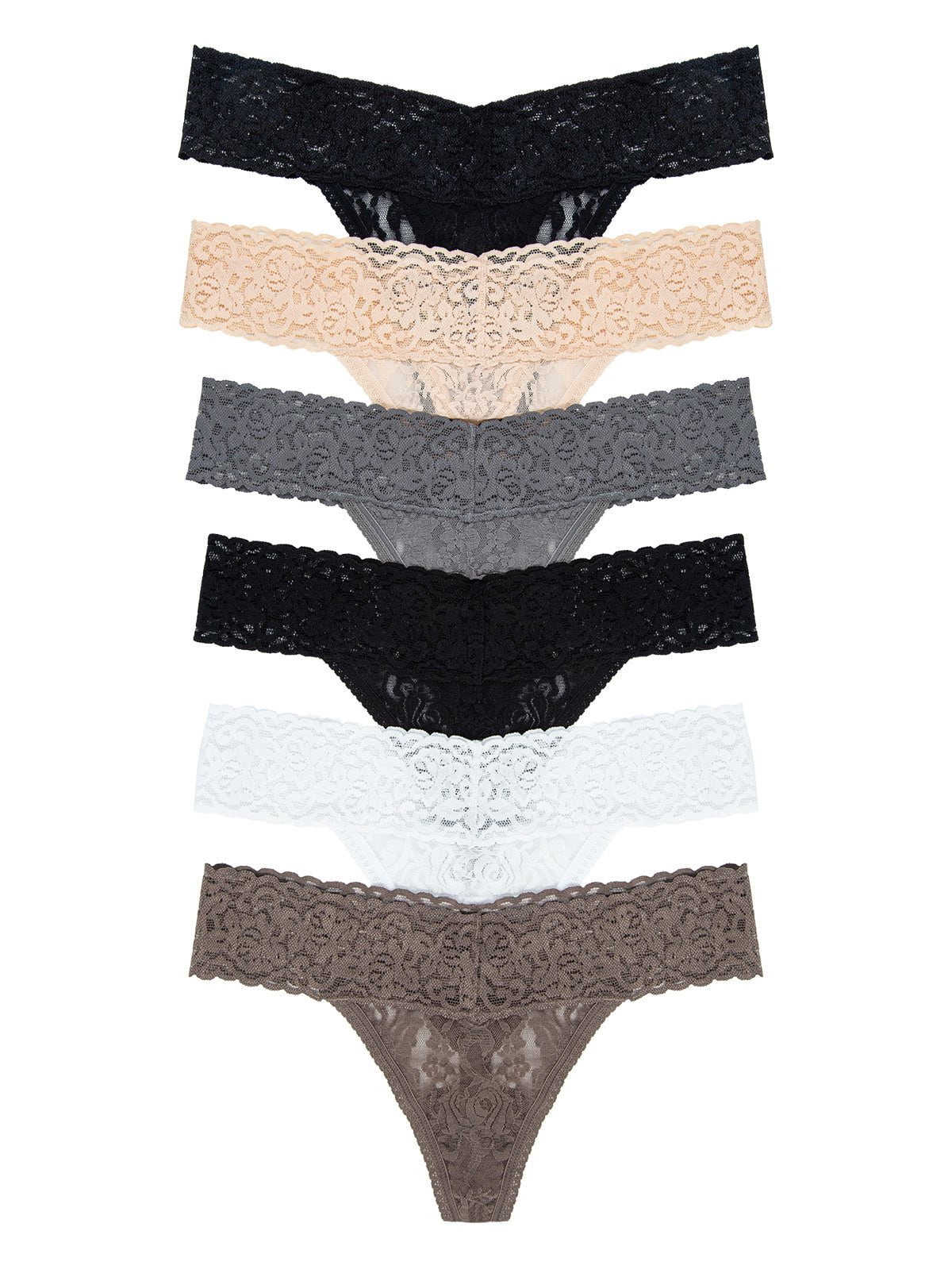 Signature Stretch Lace Low Rise Thong 6-Pack - Image 4