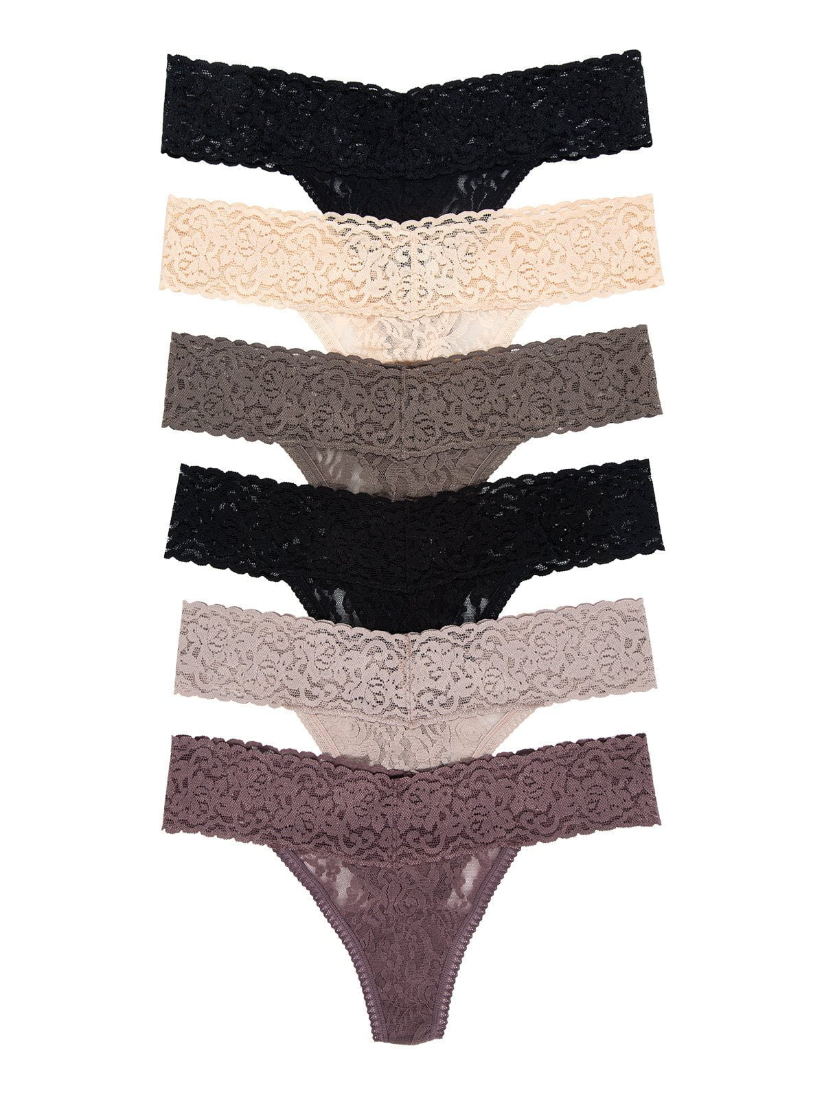 Signature Stretch Lace Low Rise Thong 6-Pack - Image 9