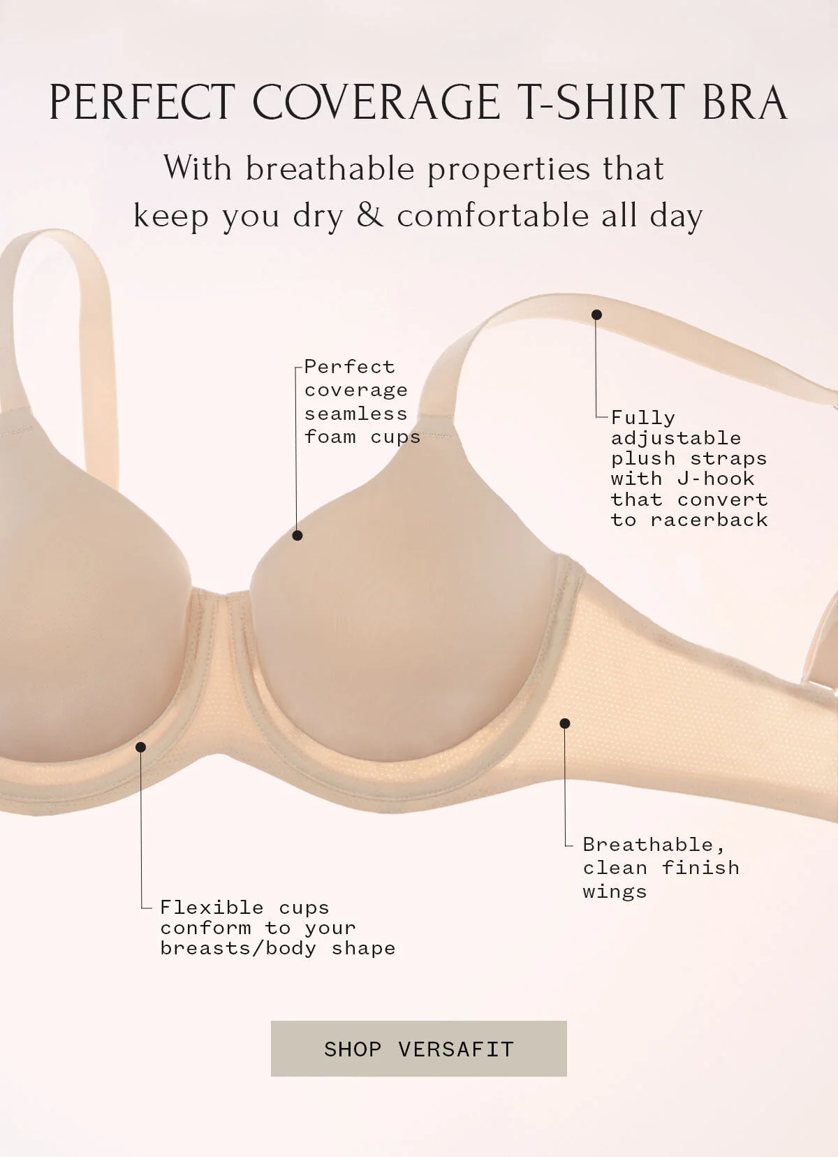 Versafit Breathable T-Shirt Bra - Image 4